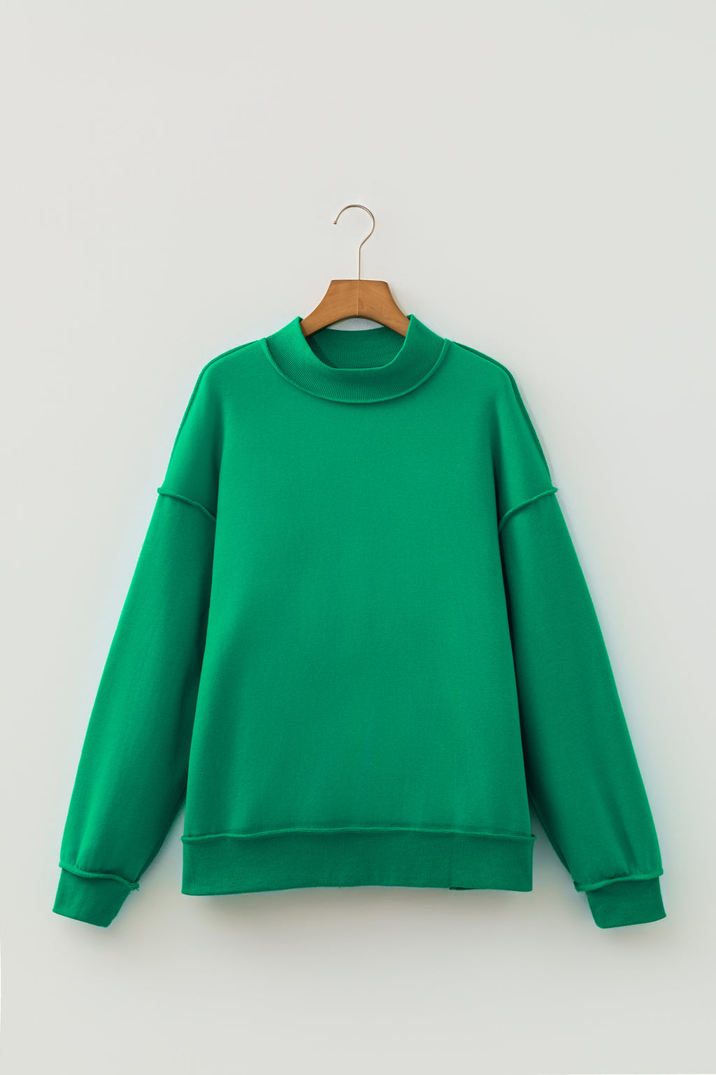 Carrot Oversize Drop Shoulder Reversible Mock Neck Sweatshirt