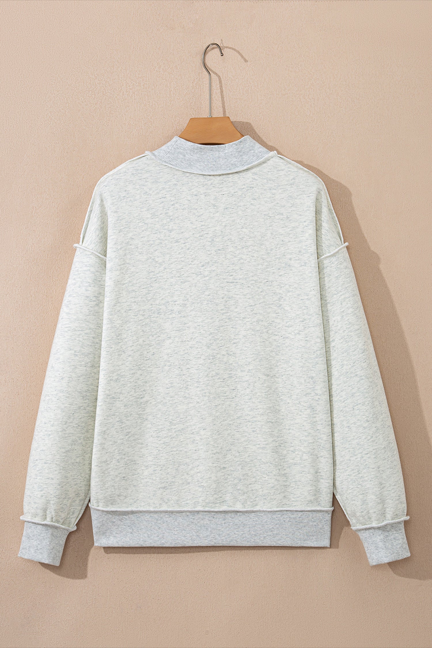 Carrot Oversize Drop Shoulder Reversible Mock Neck Sweatshirt