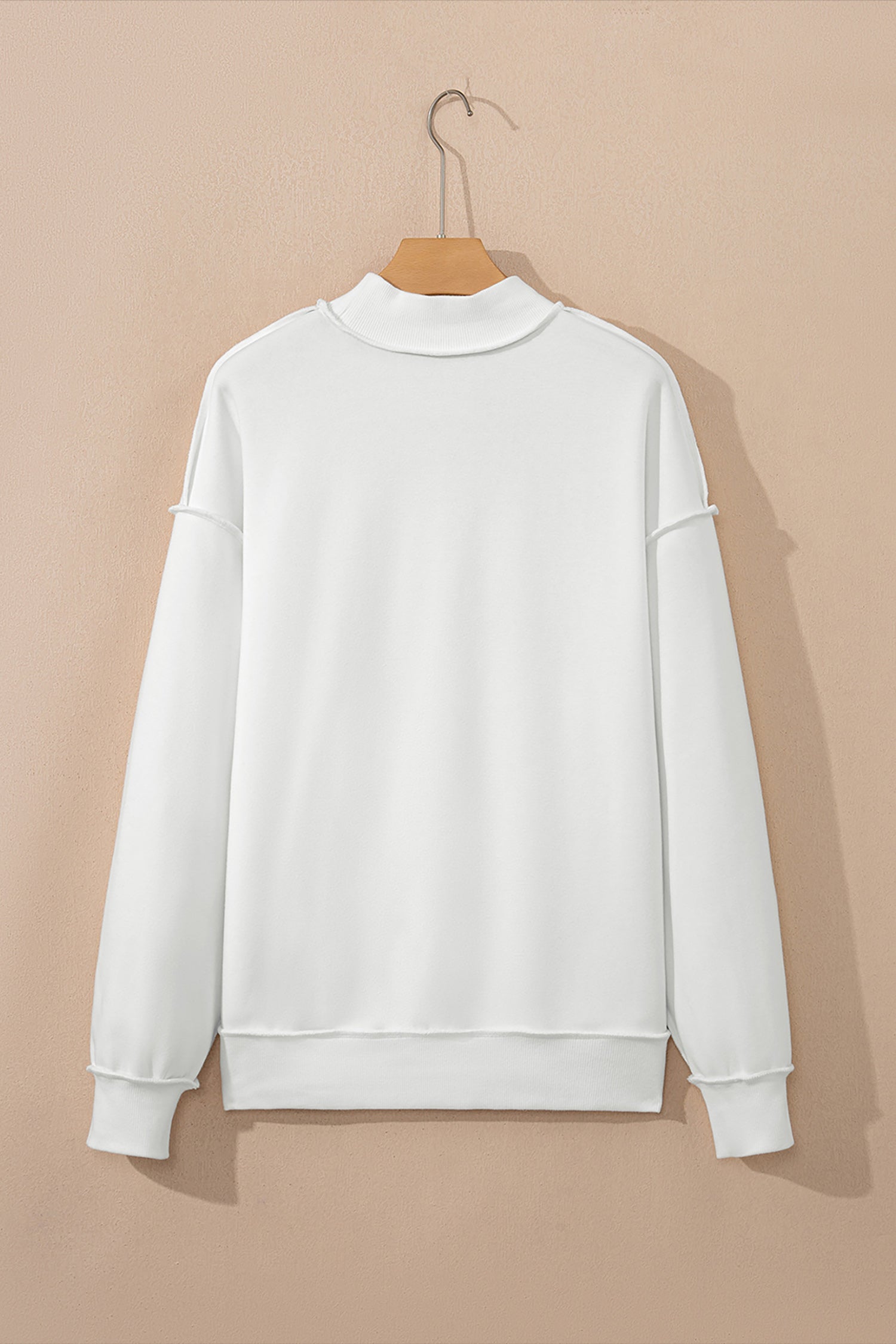 Carrot Oversize Drop Shoulder Reversible Mock Neck Sweatshirt