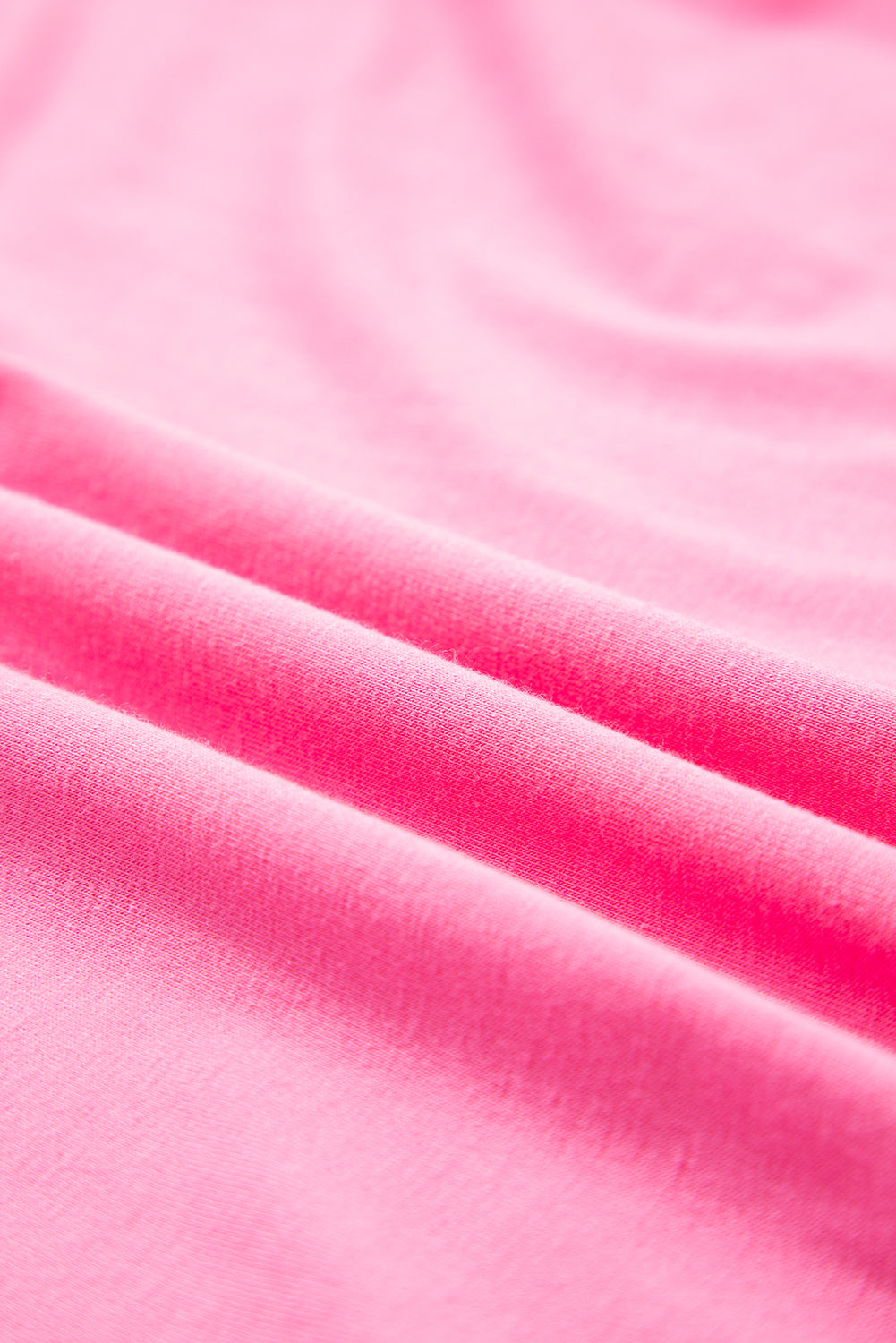Pink Raw Edge Frayed Star Patched Plus Size Top