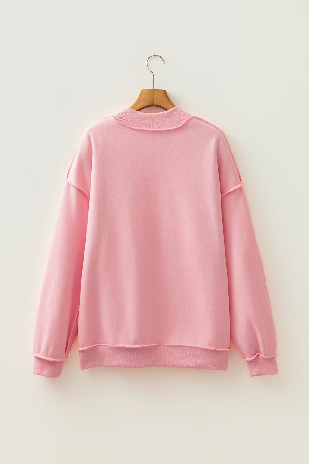 Carrot Oversize Drop Shoulder Reversible Mock Neck Sweatshirt