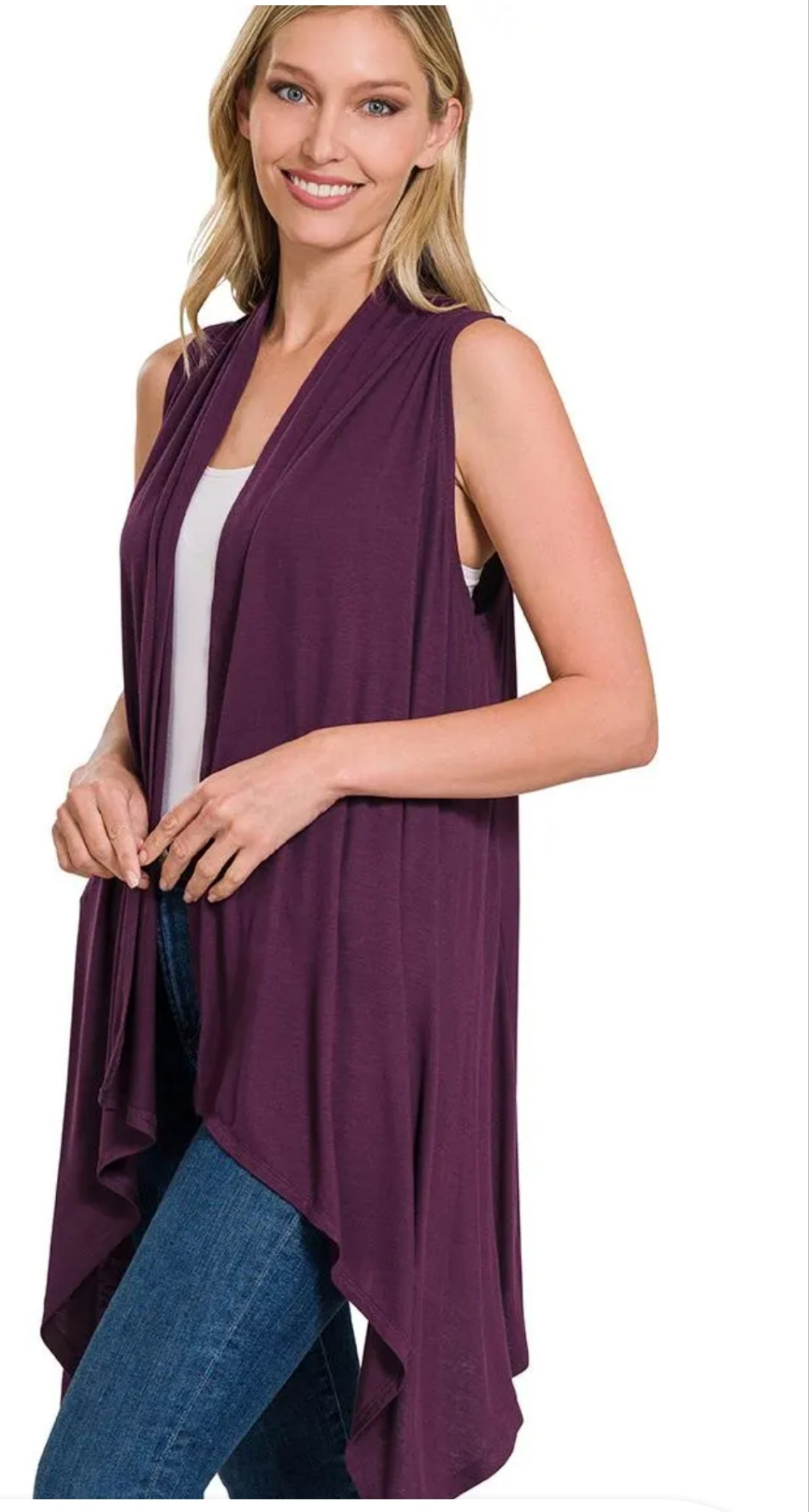 Beautiful Purple Vest by Zenana