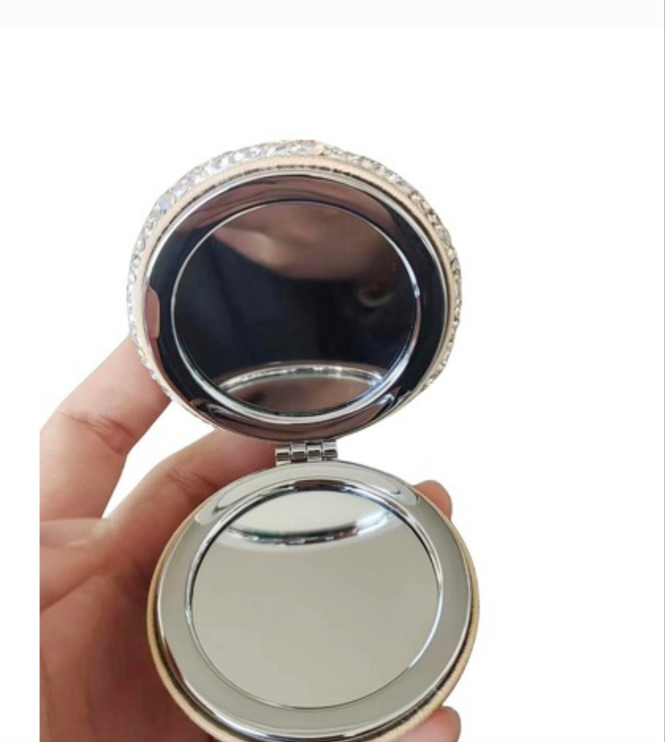 Beautiful purple compact mirror