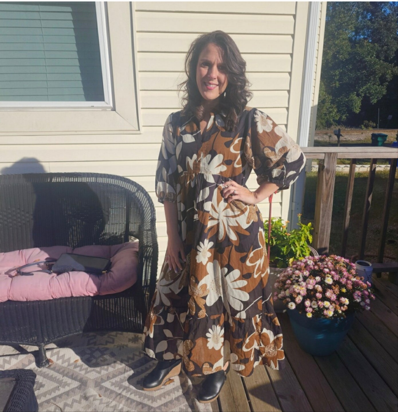 Fall Flower Dress by Umgee