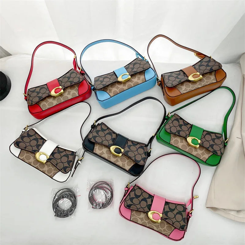 Latest crossbody bag, fashionable retro small square bag, versatile women's temperament, versatile shoulder bag, underarm bag
