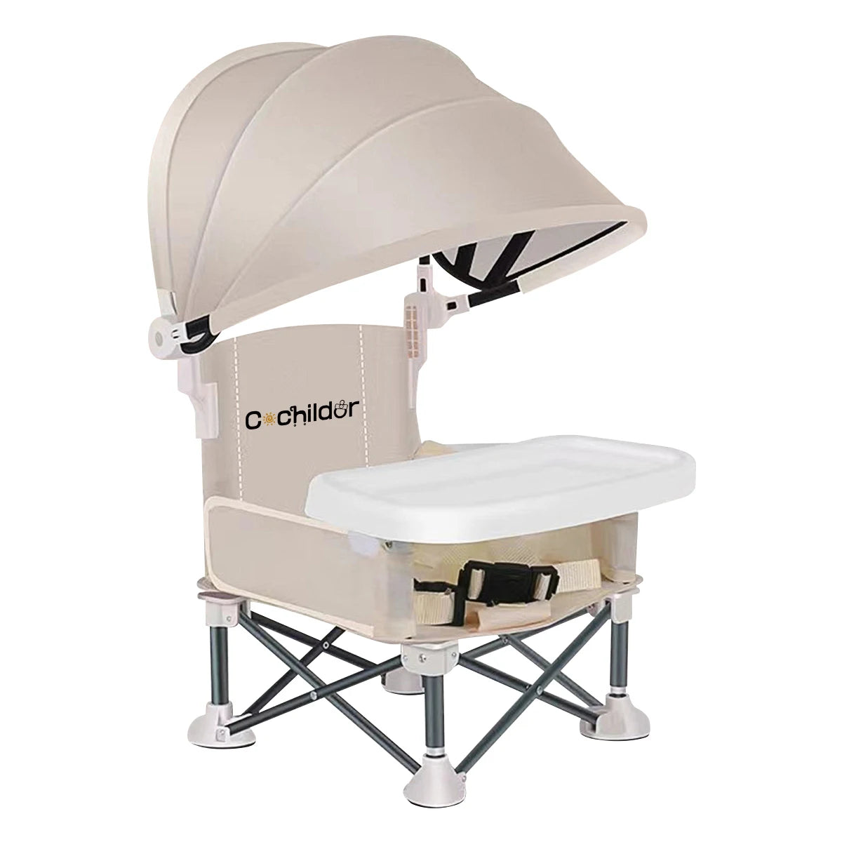 Portable dining chair for children, light and folding, removable dining plate, Suitable for dining at home and outdoor picnickin