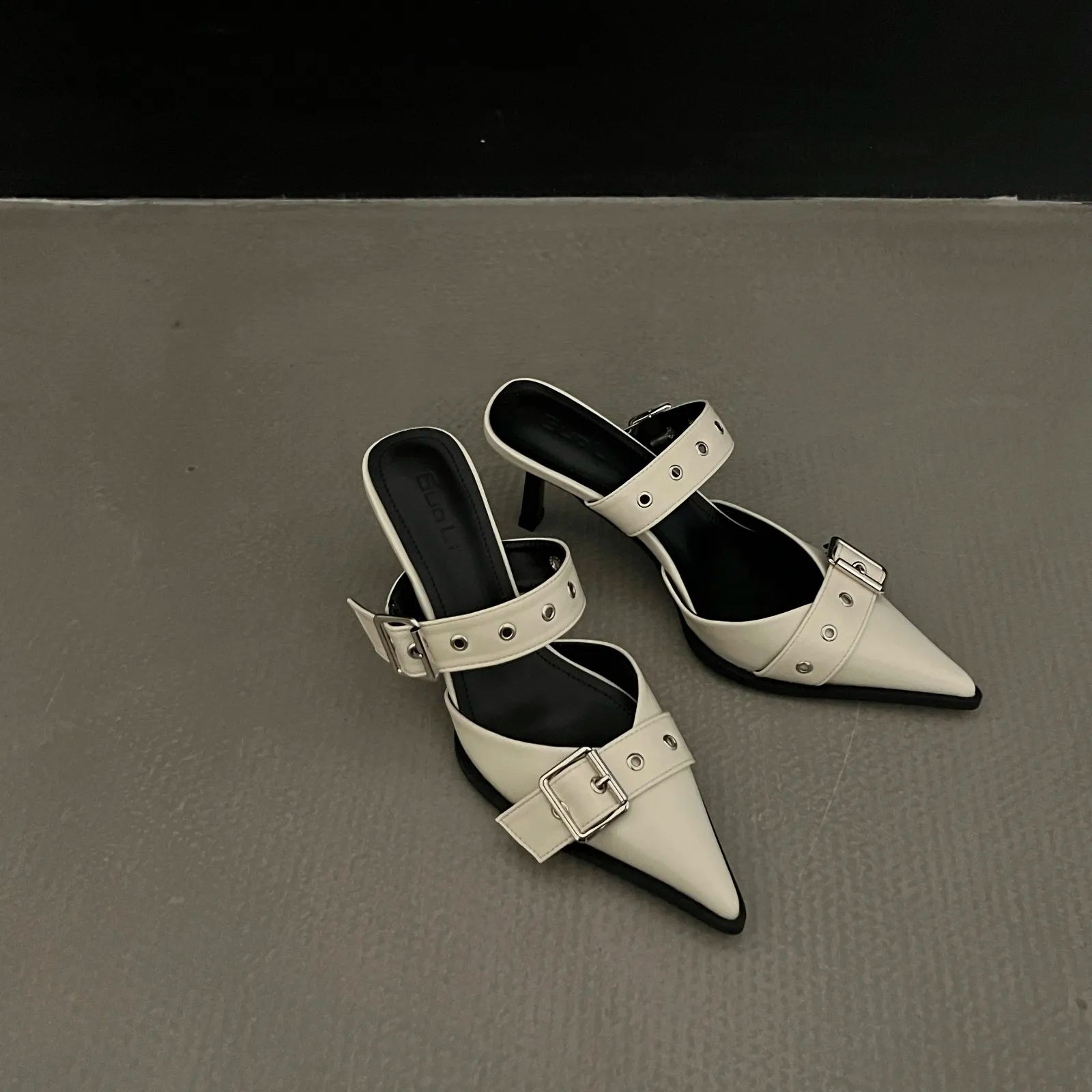 NEW Pointed Belt Buckle Thin Heel Belt Buckle Single Shoes Women's  High-heeled elegant shoes !!
