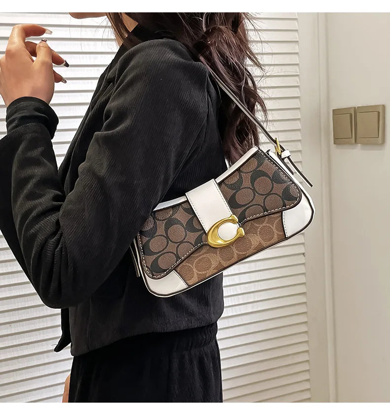 Latest crossbody bag, fashionable retro small square bag, versatile women's temperament, versatile shoulder bag, underarm bag