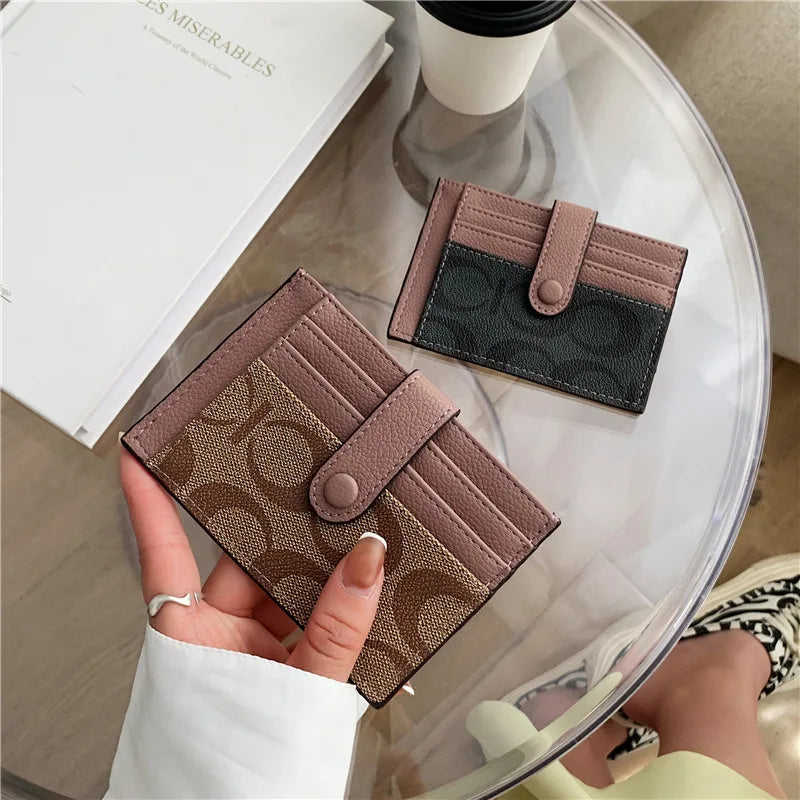 Ultra-thin Ins Style Card Holder Fashion Mini Short Envelope For Women Appliques Card&ID Wallet Credit Card Purse