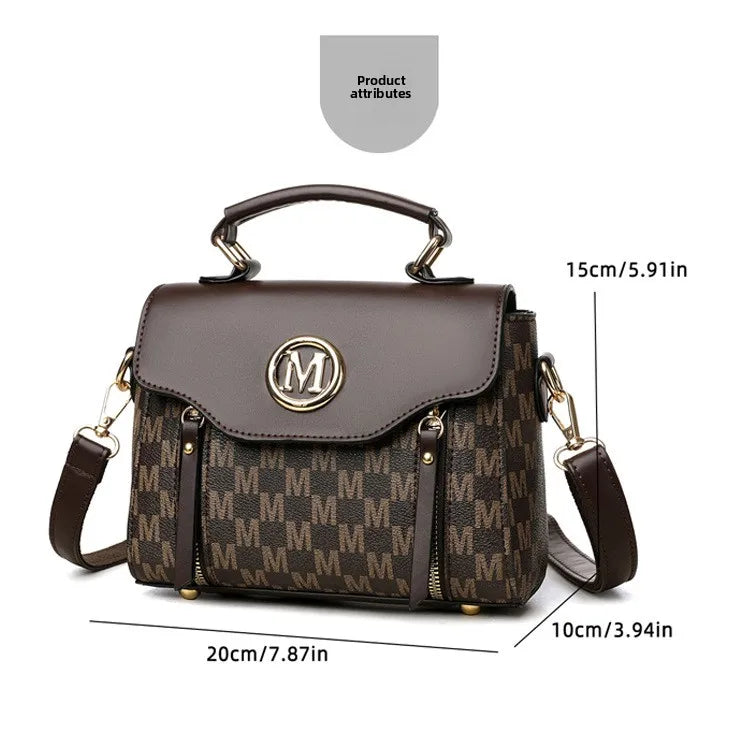 Classic Retro Handbag Shoulder Messenger Bag for Women, Suitable for Daily Use Work, Travel, Outing and Shopping.