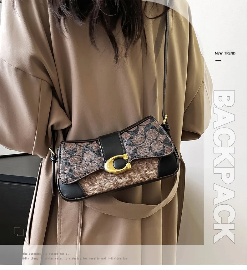 Latest crossbody bag, fashionable retro small square bag, versatile women's temperament, versatile shoulder bag, underarm bag
