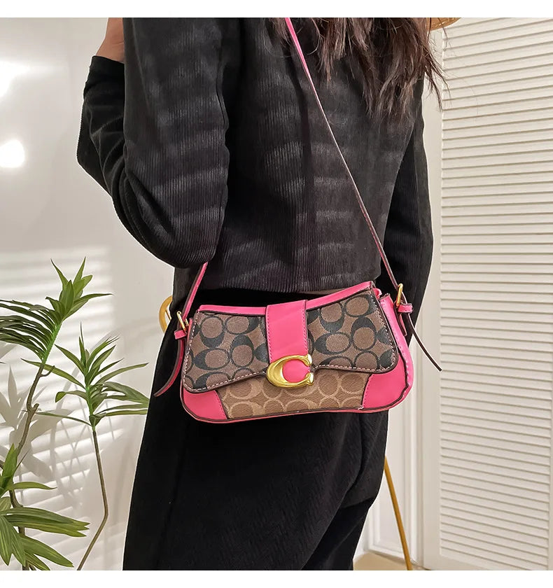 Latest crossbody bag, fashionable retro small square bag, versatile women's temperament, versatile shoulder bag, underarm bag