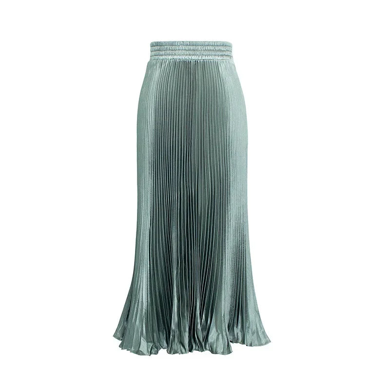 Women's Long Dress Skirt  Pleated  Long Accordion Skirt