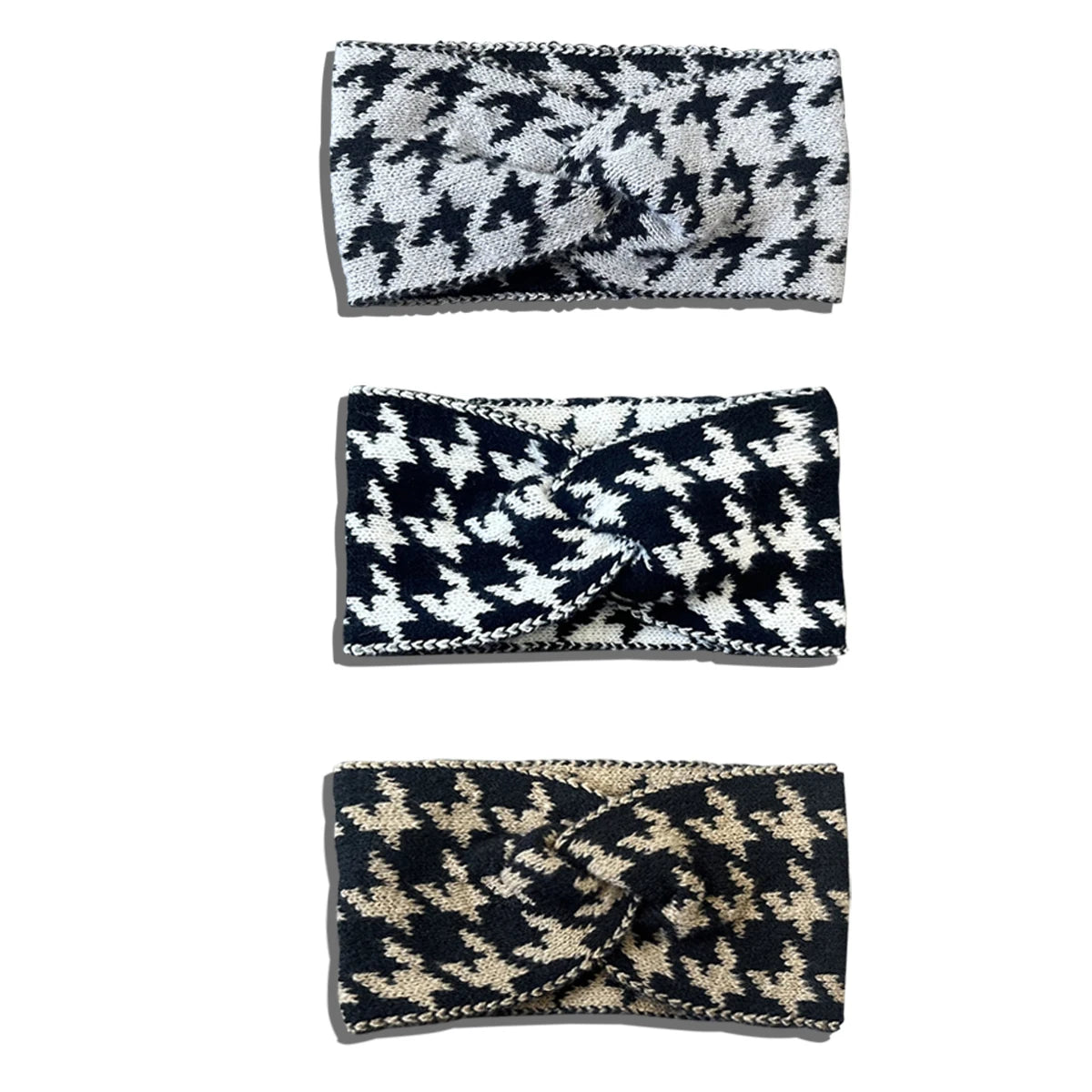 5PCS/3PCS Set Knitted Thousand Fashion Women's Headbands Retro Warm High Elasticity Hairband