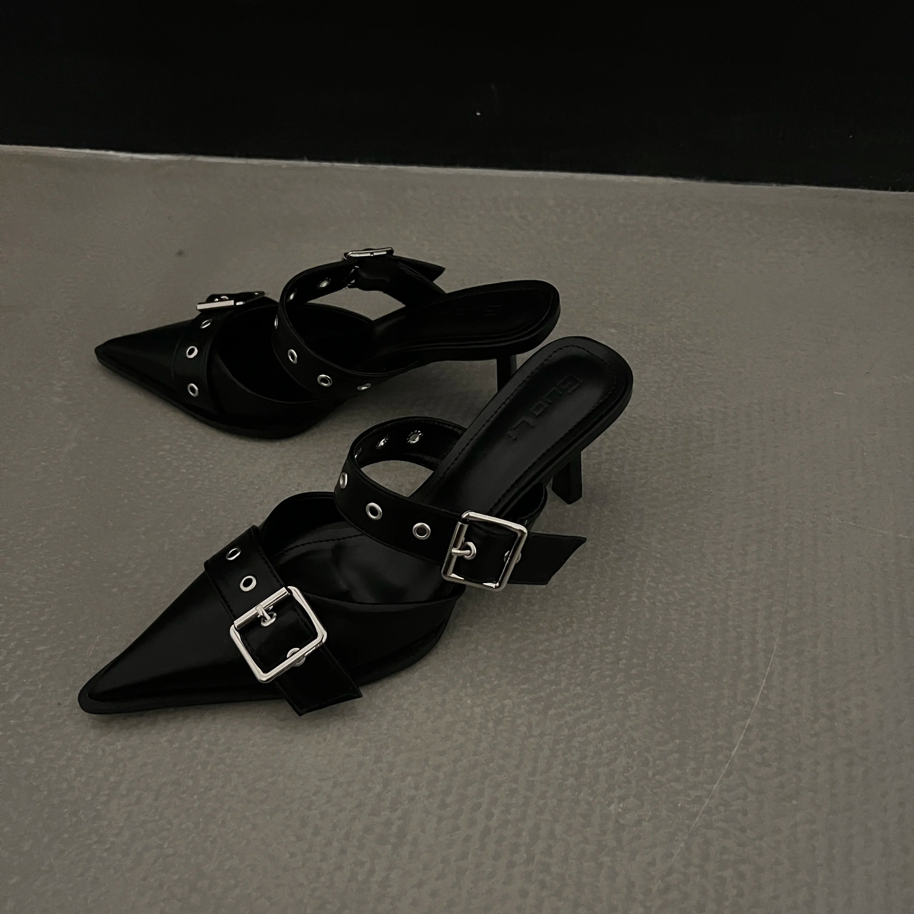 NEW Pointed Belt Buckle Thin Heel Belt Buckle Single Shoes Women's  High-heeled elegant shoes !!
