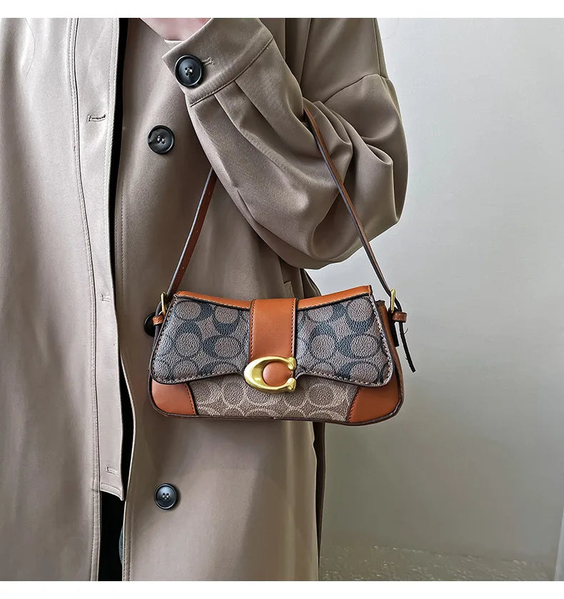 Latest crossbody bag, fashionable retro small square bag, versatile women's temperament, versatile shoulder bag, underarm bag
