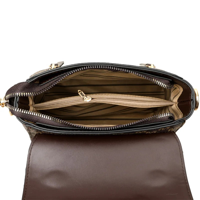 Classic Retro Handbag Shoulder Messenger Bag for Women, Suitable for Daily Use Work, Travel, Outing and Shopping.
