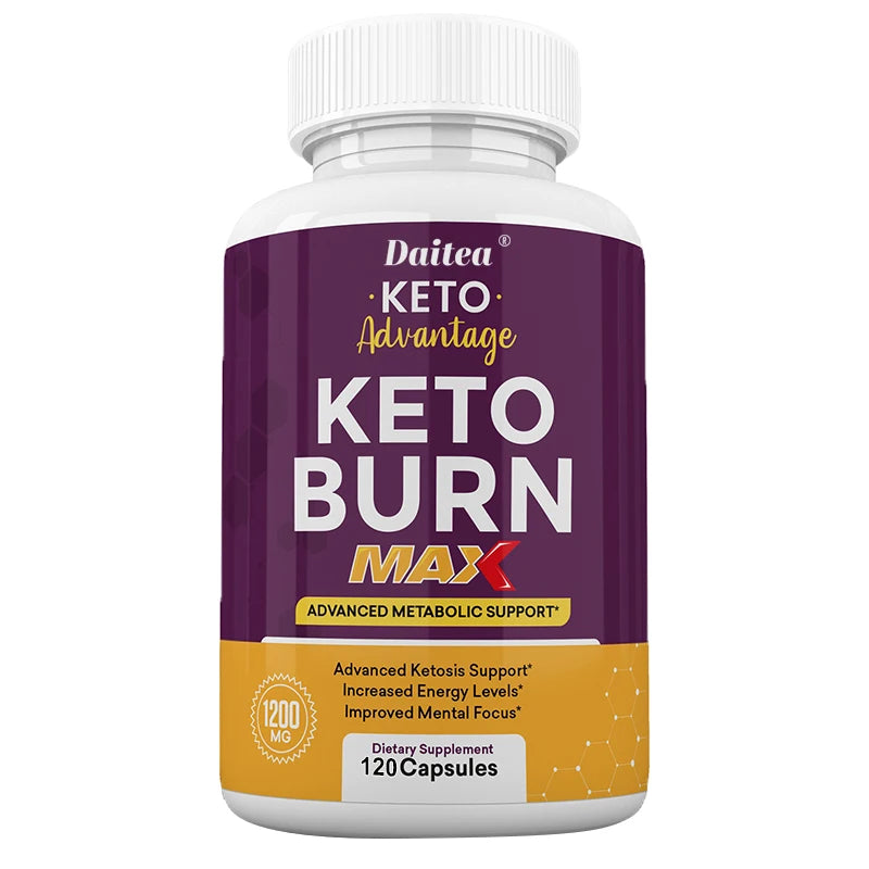 Fat Burn Keto Capsules - Metabolism, Healthy Weight Management, Energy, Muscle Mass Ketosis Support for Men Women 120 Capsules