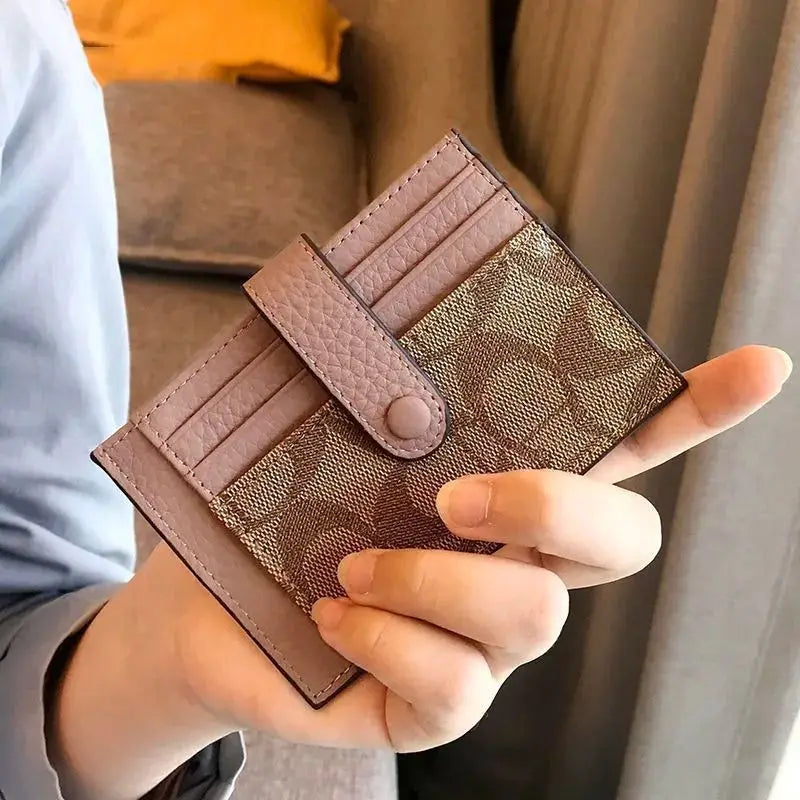Ultra-thin Ins Style Card Holder Fashion Mini Short Envelope For Women Appliques Card&ID Wallet Credit Card Purse