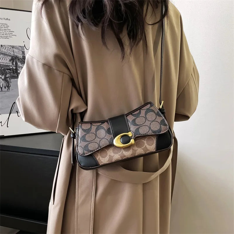 Latest crossbody bag, fashionable retro small square bag, versatile women's temperament, versatile shoulder bag, underarm bag