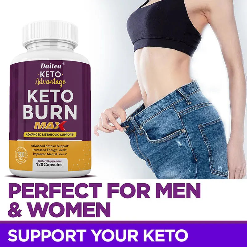 Fat Burn Keto Capsules - Metabolism, Healthy Weight Management, Energy, Muscle Mass Ketosis Support for Men Women 120 Capsules