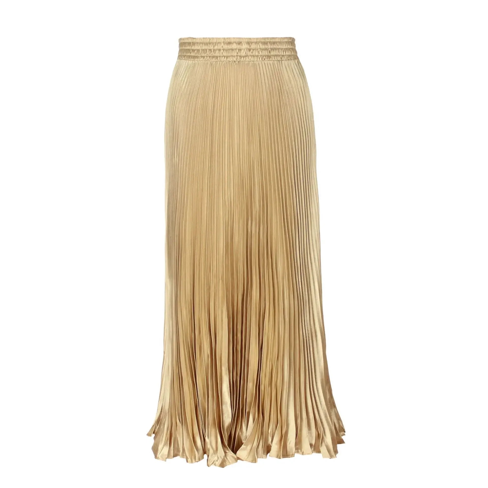 Women's Long Dress Skirt  Pleated  Long Accordion Skirt