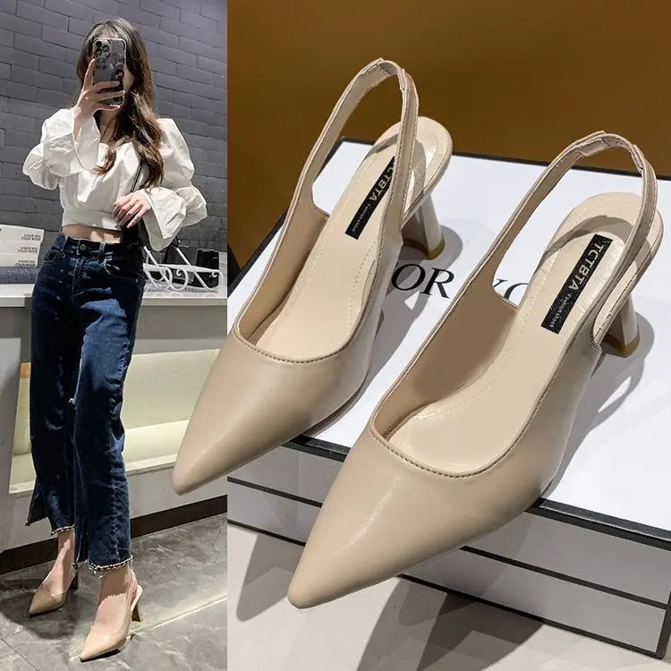 pointed high heels Women's Casual  shoe Fashion elegant ladies shoes  by Zapatillas Mujer ﻿