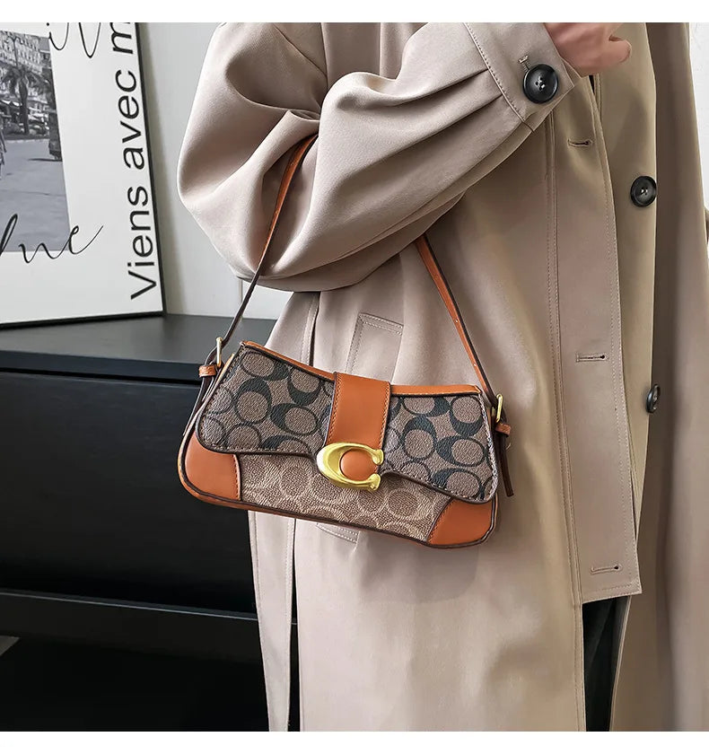 Latest crossbody bag, fashionable retro small square bag, versatile women's temperament, versatile shoulder bag, underarm bag
