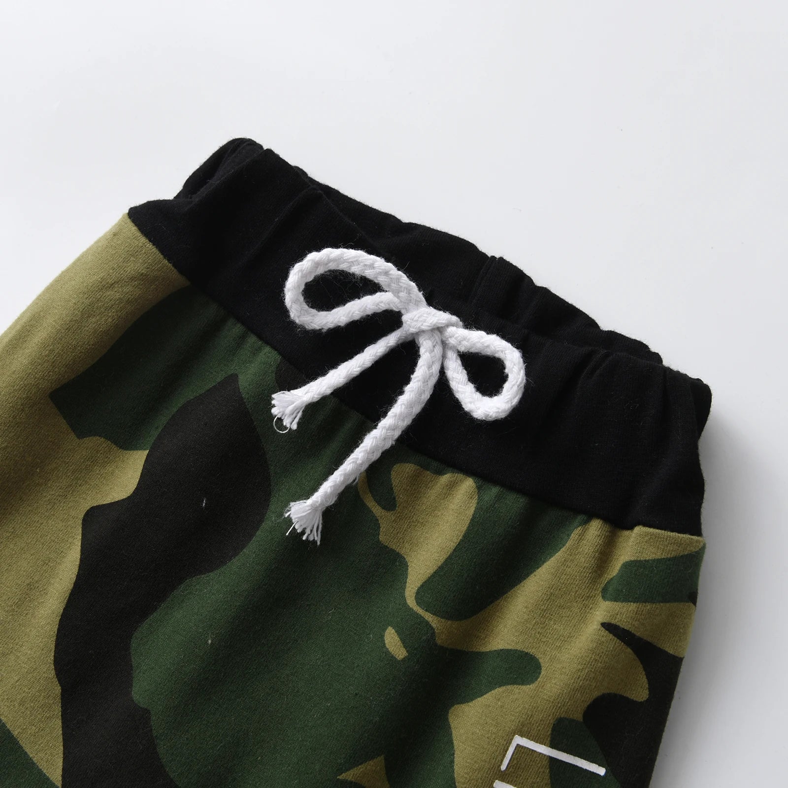 Fall New infant Baby Boy Clothes Set Toddler Boys Long Sleeve Hooded Romper Top Camo Drawstring Pants Newborn Outfit