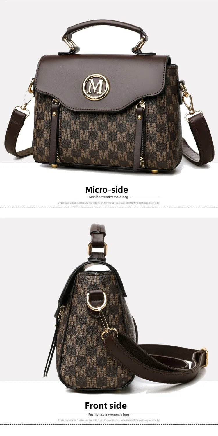Classic Retro Handbag Shoulder Messenger Bag for Women, Suitable for Daily Use Work, Travel, Outing and Shopping.