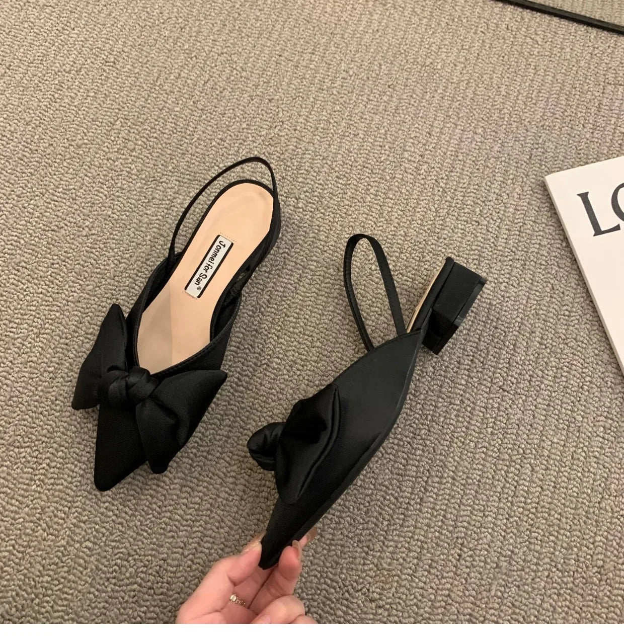 Women's Sandals Fashion Low Heels Sandals Women Shoes Elegant Pointed Straps Fashion Pumps Sandalias De Mujer