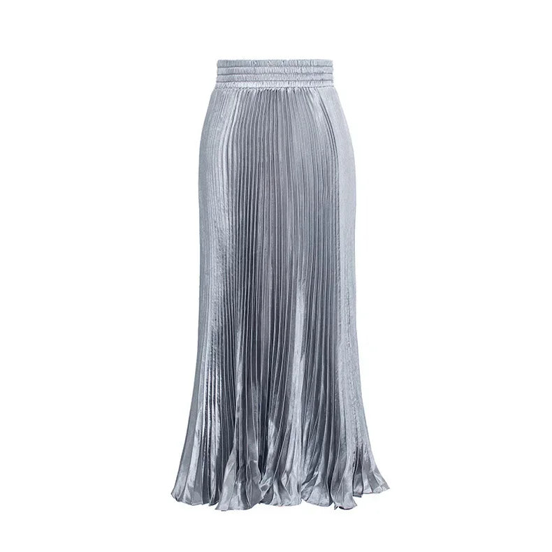 Women's Long Dress Skirt  Pleated  Long Accordion Skirt