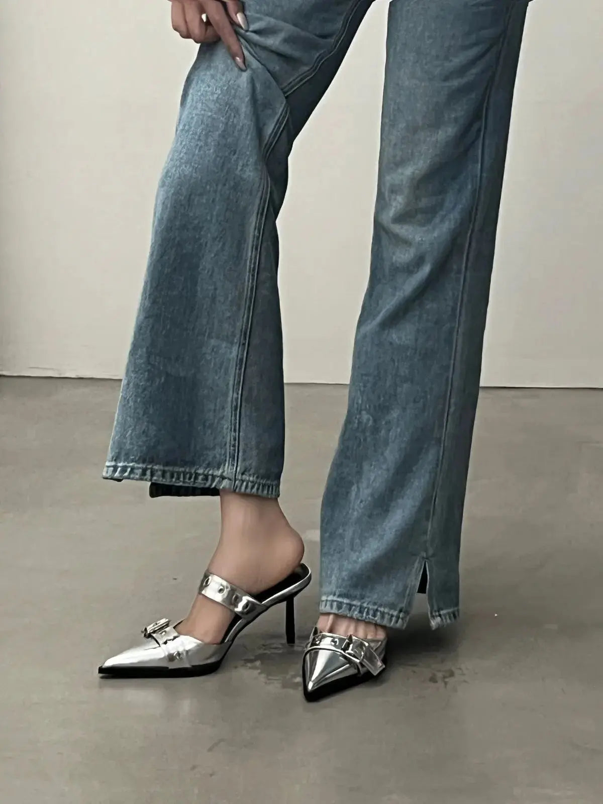 NEW Pointed Belt Buckle Thin Heel Belt Buckle Single Shoes Women's  High-heeled elegant shoes !!