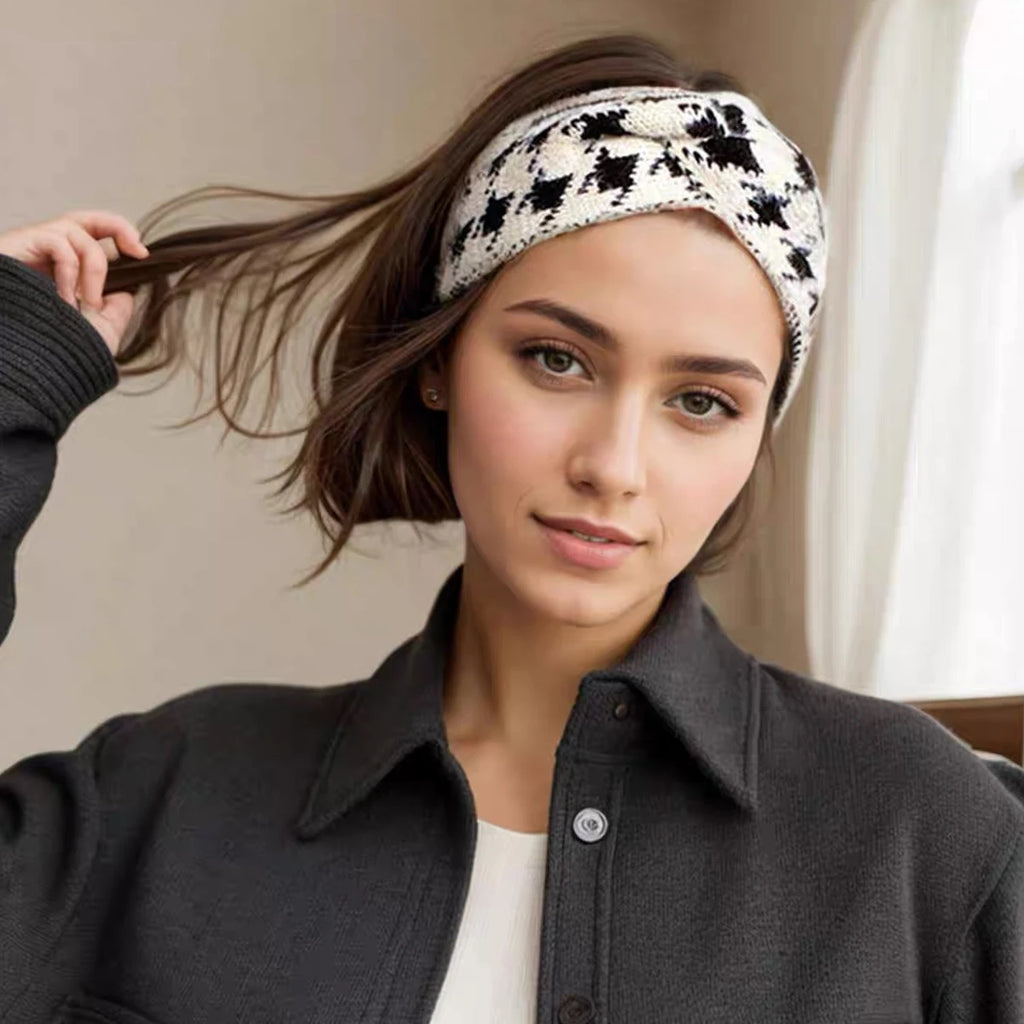 5PCS/3PCS Set Knitted Thousand Fashion Women's Headbands Retro Warm High Elasticity Hairband