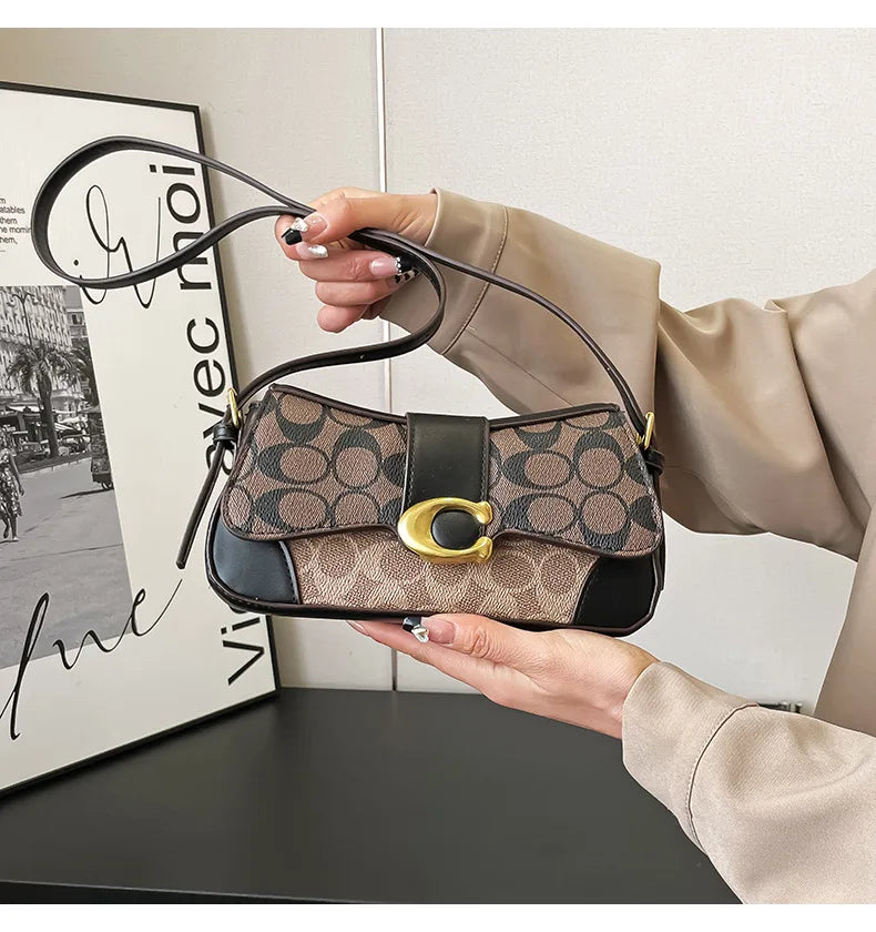 Latest crossbody bag, fashionable retro small square bag, versatile women's temperament, versatile shoulder bag, underarm bag