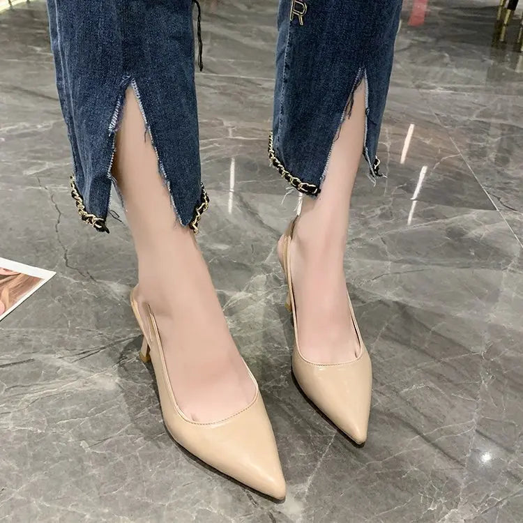 pointed high heels Women's Casual  shoe Fashion elegant ladies shoes  by Zapatillas Mujer ﻿