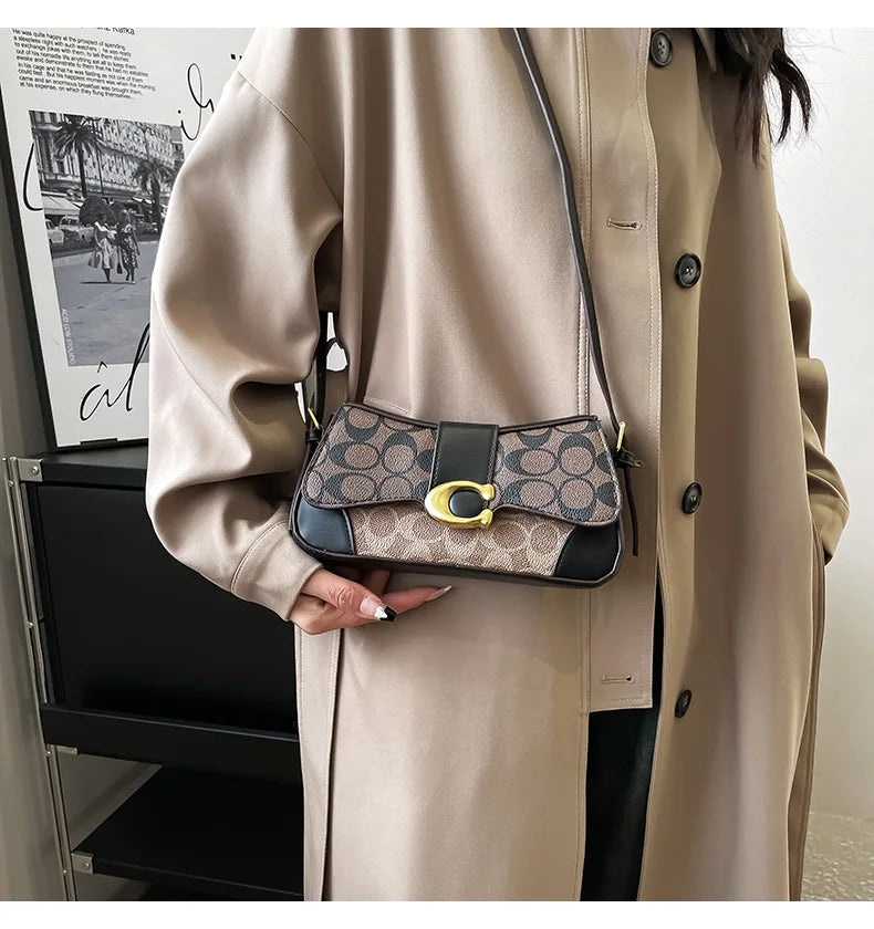 Latest crossbody bag, fashionable retro small square bag, versatile women's temperament, versatile shoulder bag, underarm bag