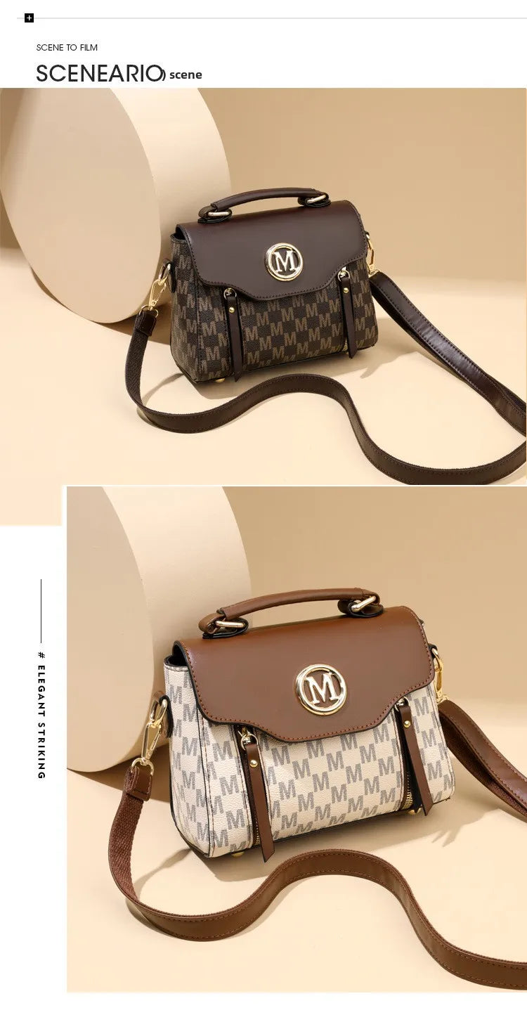 Classic Retro Handbag Shoulder Messenger Bag for Women, Suitable for Daily Use Work, Travel, Outing and Shopping.