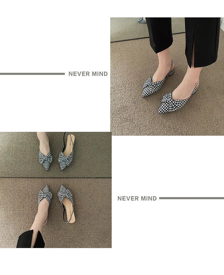 Women's Sandals Fashion Low Heels Sandals Women Shoes Elegant Pointed Straps Fashion Pumps Sandalias De Mujer