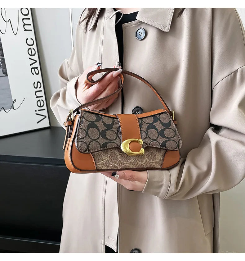 Latest crossbody bag, fashionable retro small square bag, versatile women's temperament, versatile shoulder bag, underarm bag