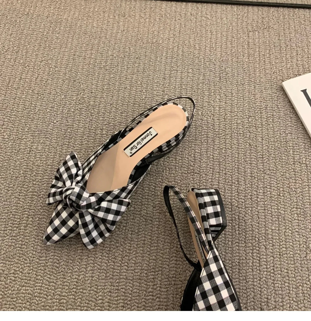 Women's Sandals Fashion Low Heels Sandals Women Shoes Elegant Pointed Straps Fashion Pumps Sandalias De Mujer