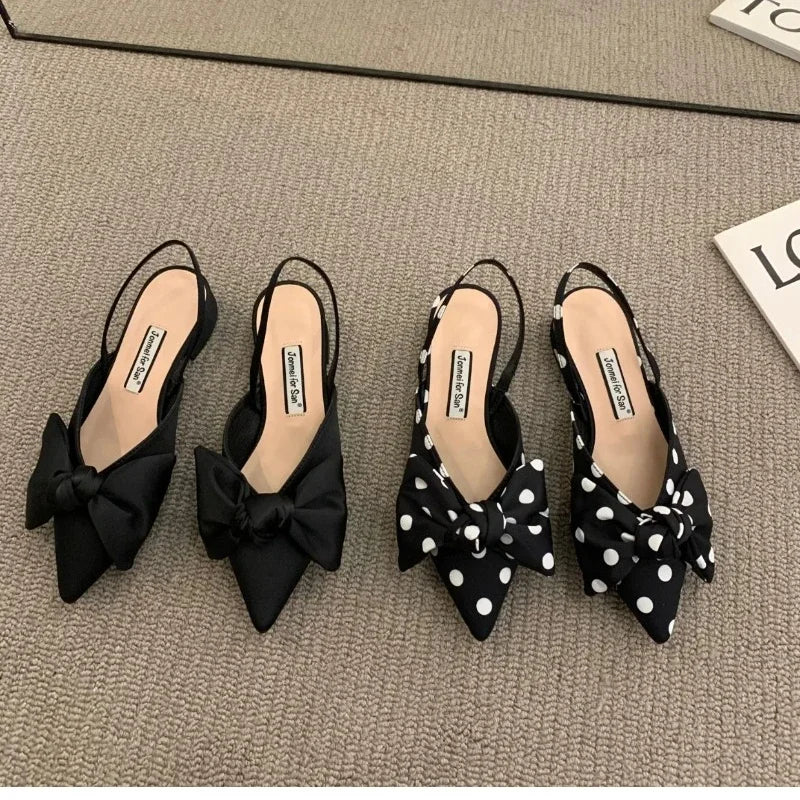 Women's Sandals Fashion Low Heels Sandals Women Shoes Elegant Pointed Straps Fashion Pumps Sandalias De Mujer