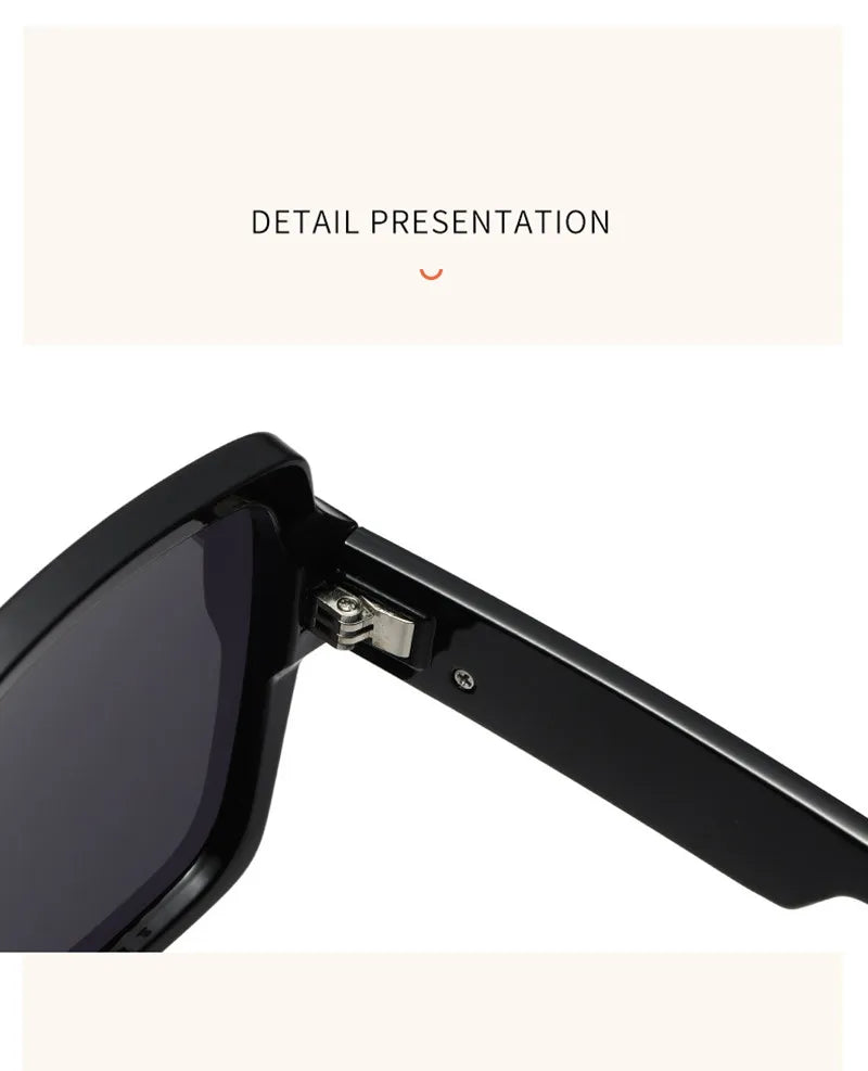 Fashion Square Frame Sunglasses for Women Luxury UV Protection Large Frame
