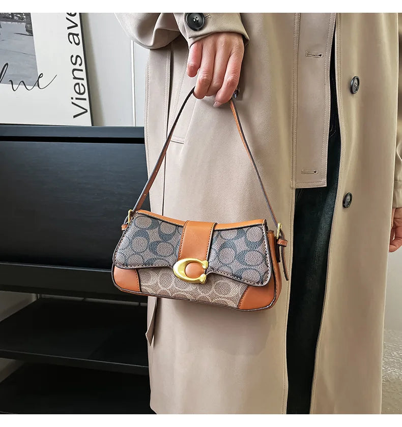 Latest crossbody bag, fashionable retro small square bag, versatile women's temperament, versatile shoulder bag, underarm bag