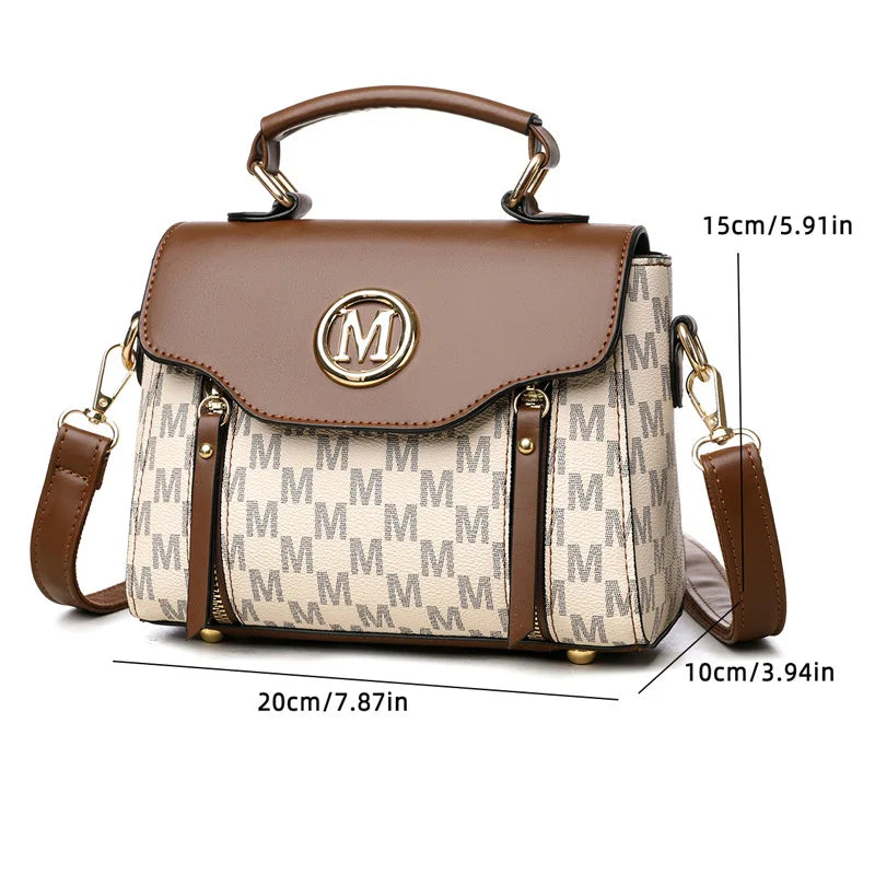Classic Retro Handbag Shoulder Messenger Bag for Women, Suitable for Daily Use Work, Travel, Outing and Shopping.