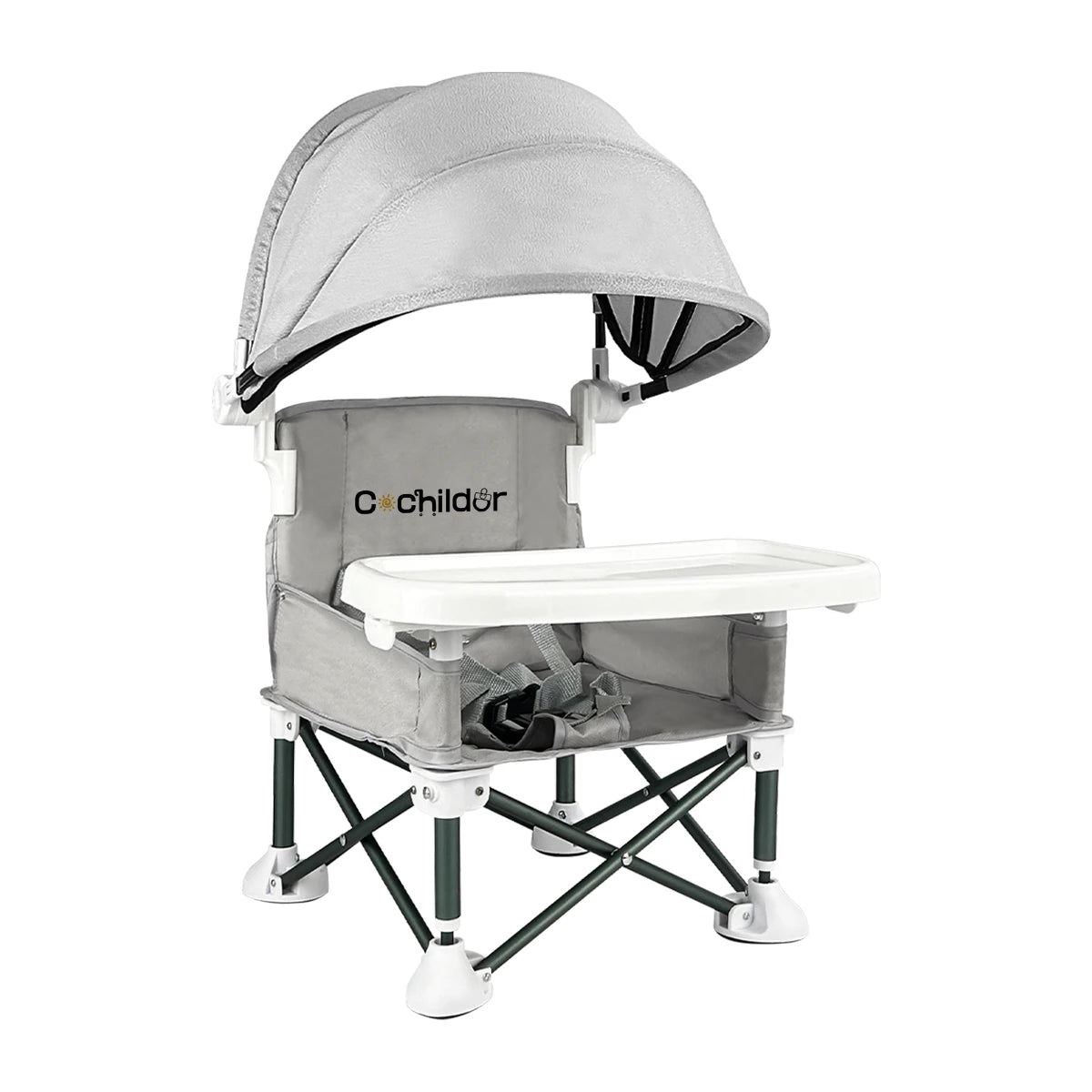 Portable dining chair for children, light and folding, removable dining plate, Suitable for dining at home and outdoor picnickin