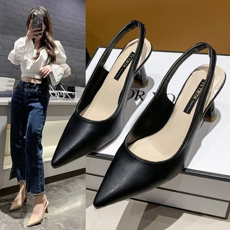 pointed high heels Women's Casual  shoe Fashion elegant ladies shoes  by Zapatillas Mujer ﻿