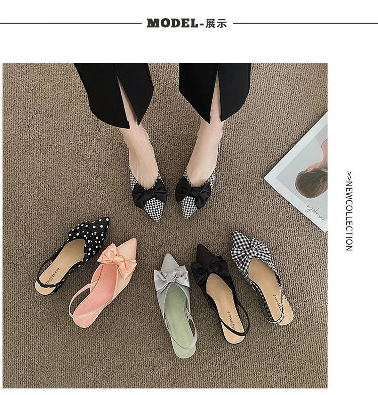 Women's Sandals Fashion Low Heels Sandals Women Shoes Elegant Pointed Straps Fashion Pumps Sandalias De Mujer