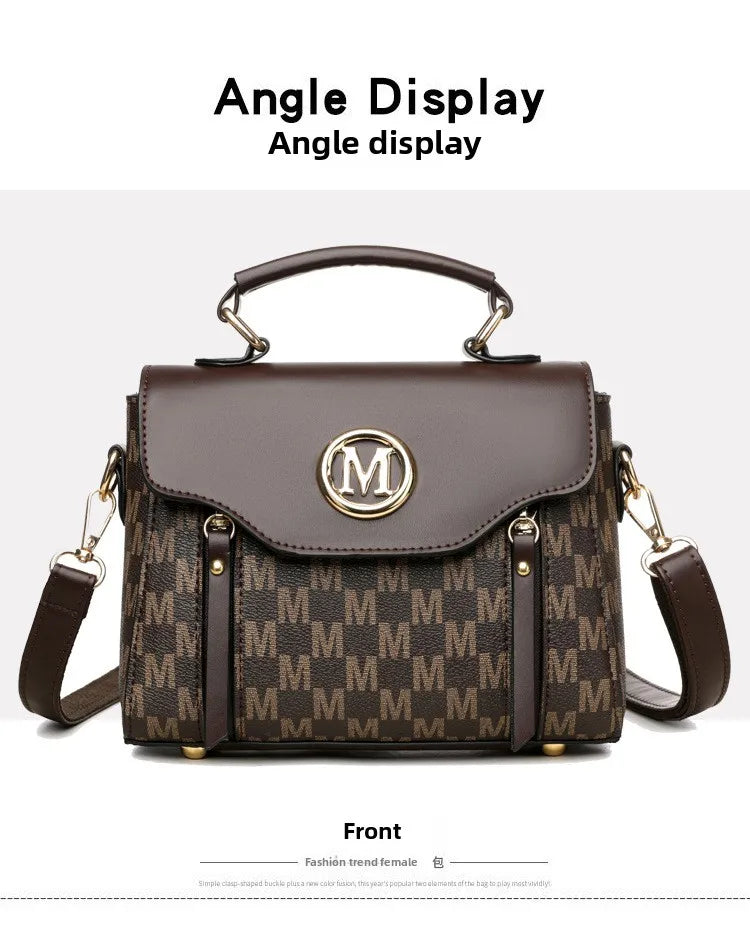 Classic Retro Handbag Shoulder Messenger Bag for Women, Suitable for Daily Use Work, Travel, Outing and Shopping.