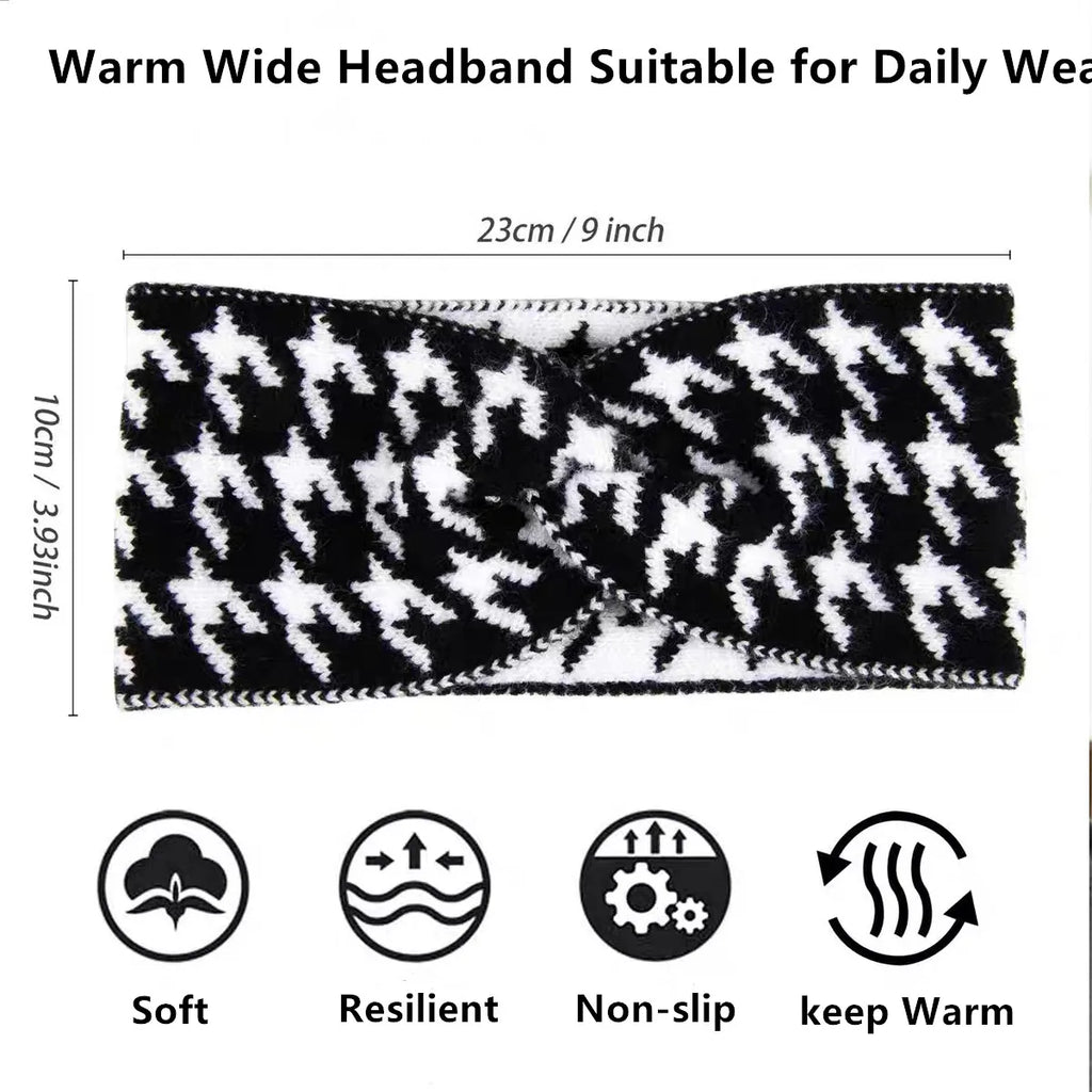 5PCS/3PCS Set Knitted Thousand Fashion Women's Headbands Retro Warm High Elasticity Hairband